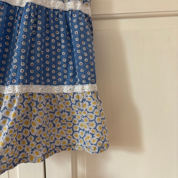 Mini Boden Floaty Hotchpotch Patchwork Floral Blue Dress Size Large 9-10 Years - Picture 11 of 15